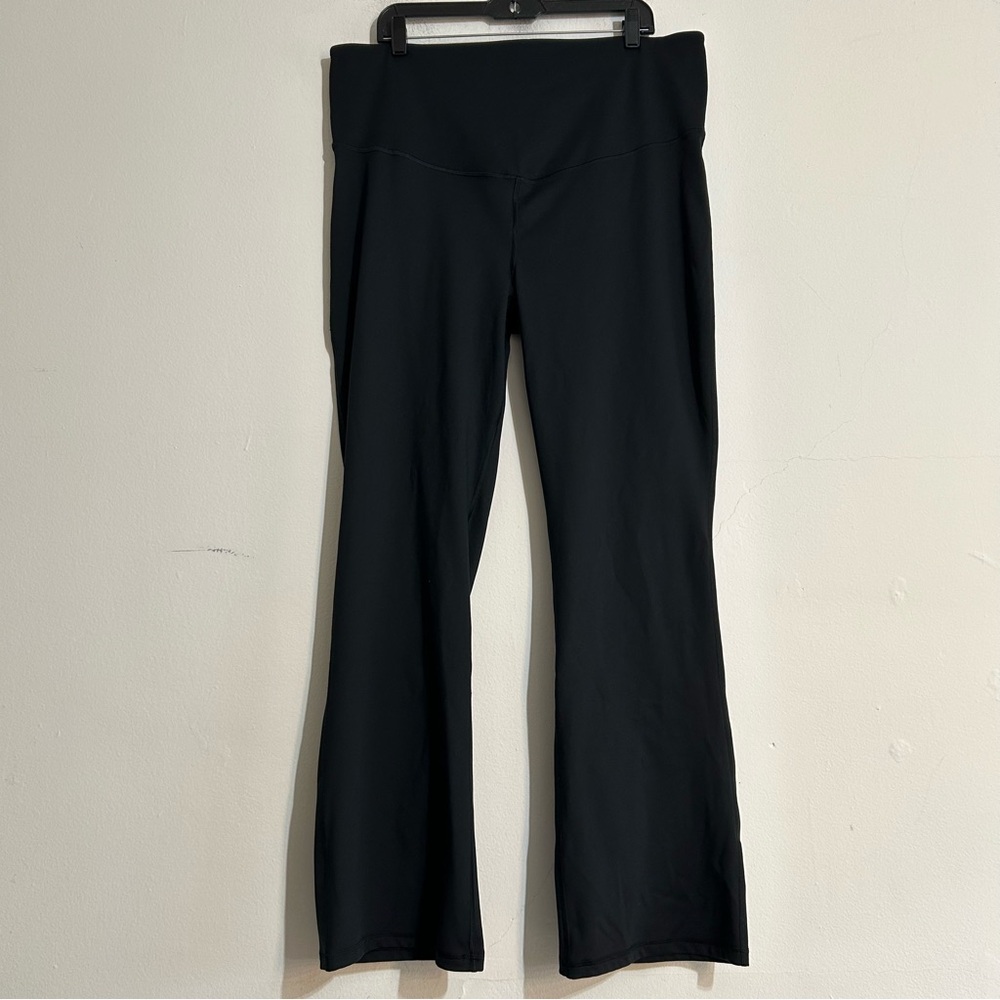 Gap Maternity Power Full Panel flare Leggings Yoga Pants Black XL Regular